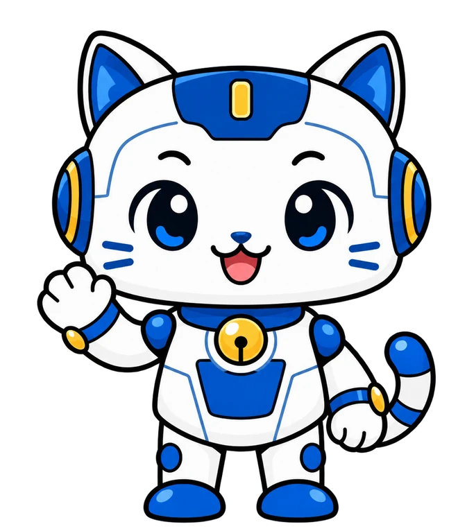ブルーのネコ型ロボット